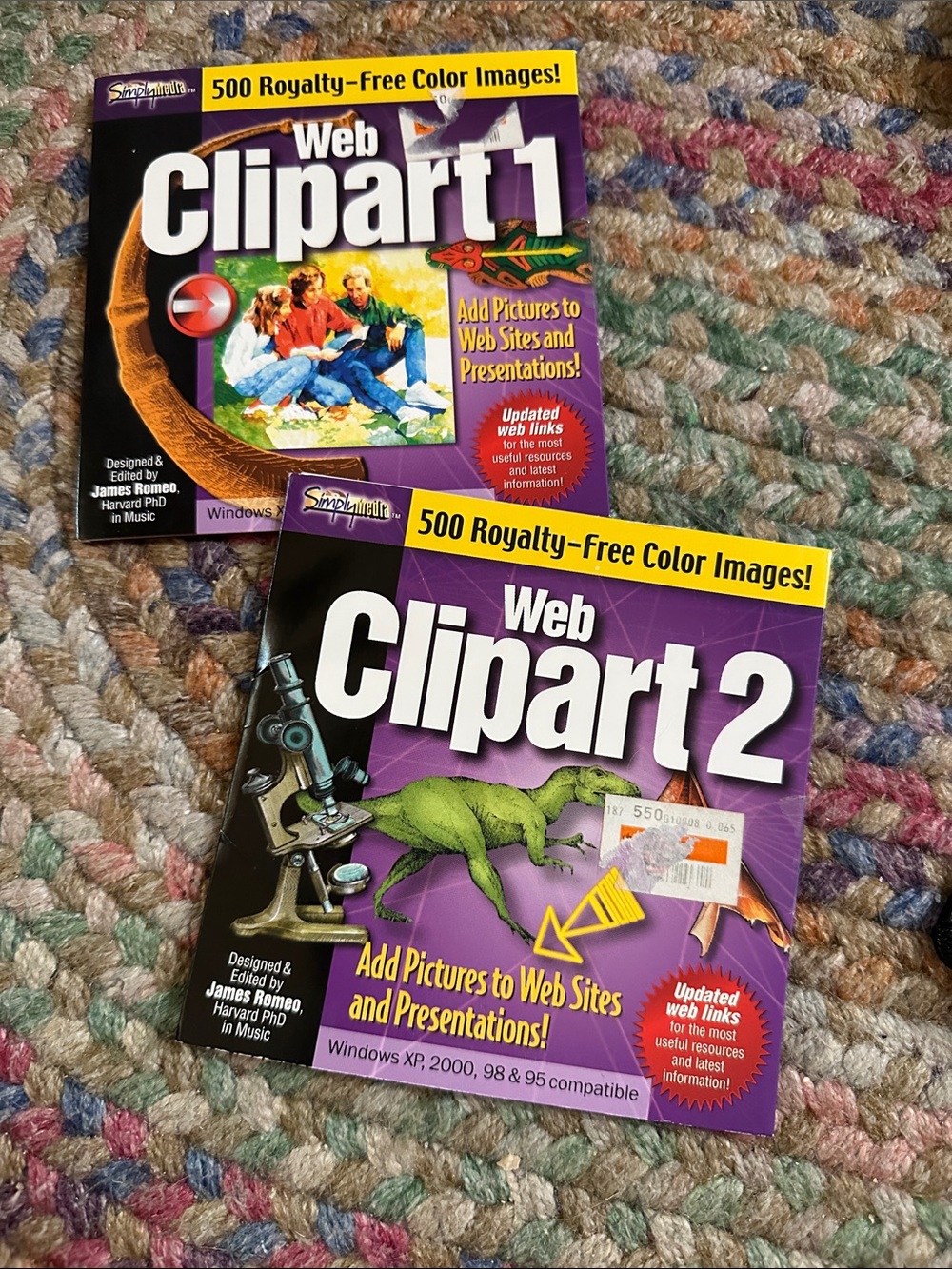 Vintage Simply Media Web Clipart 1 & 2 Sealed PC CD-ROM Set 1999